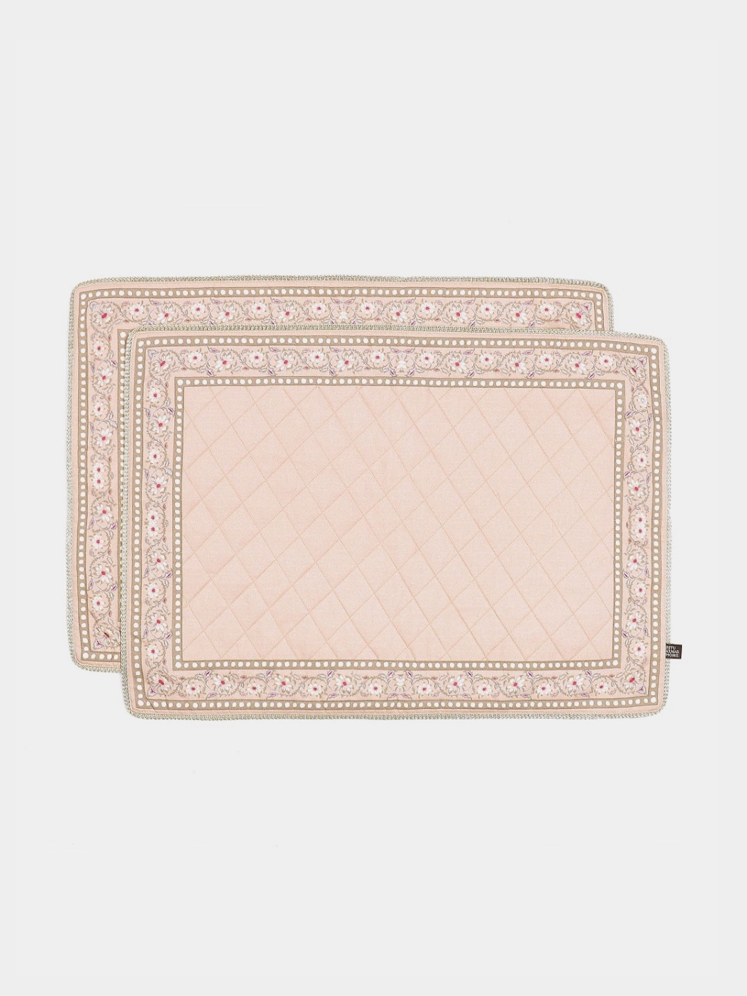 

Ritu Kumar Beige & Pink 2 Pieces Printed Rectangular Table Placemats