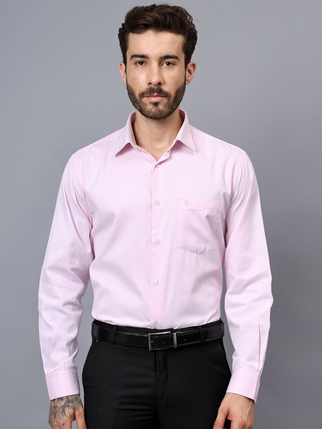 

Cantabil Men Comfort Opaque Formal Shirt, Pink