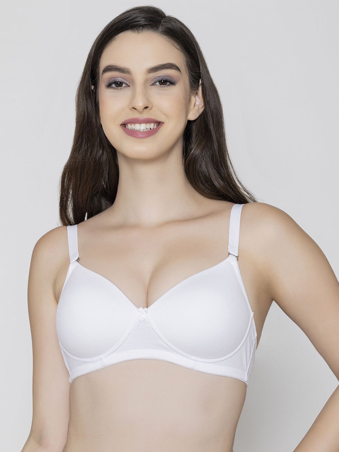 

B'ZAR Full Coverage Lightly Padded Non-Wired Everyday Bra-All Day Comfort, White