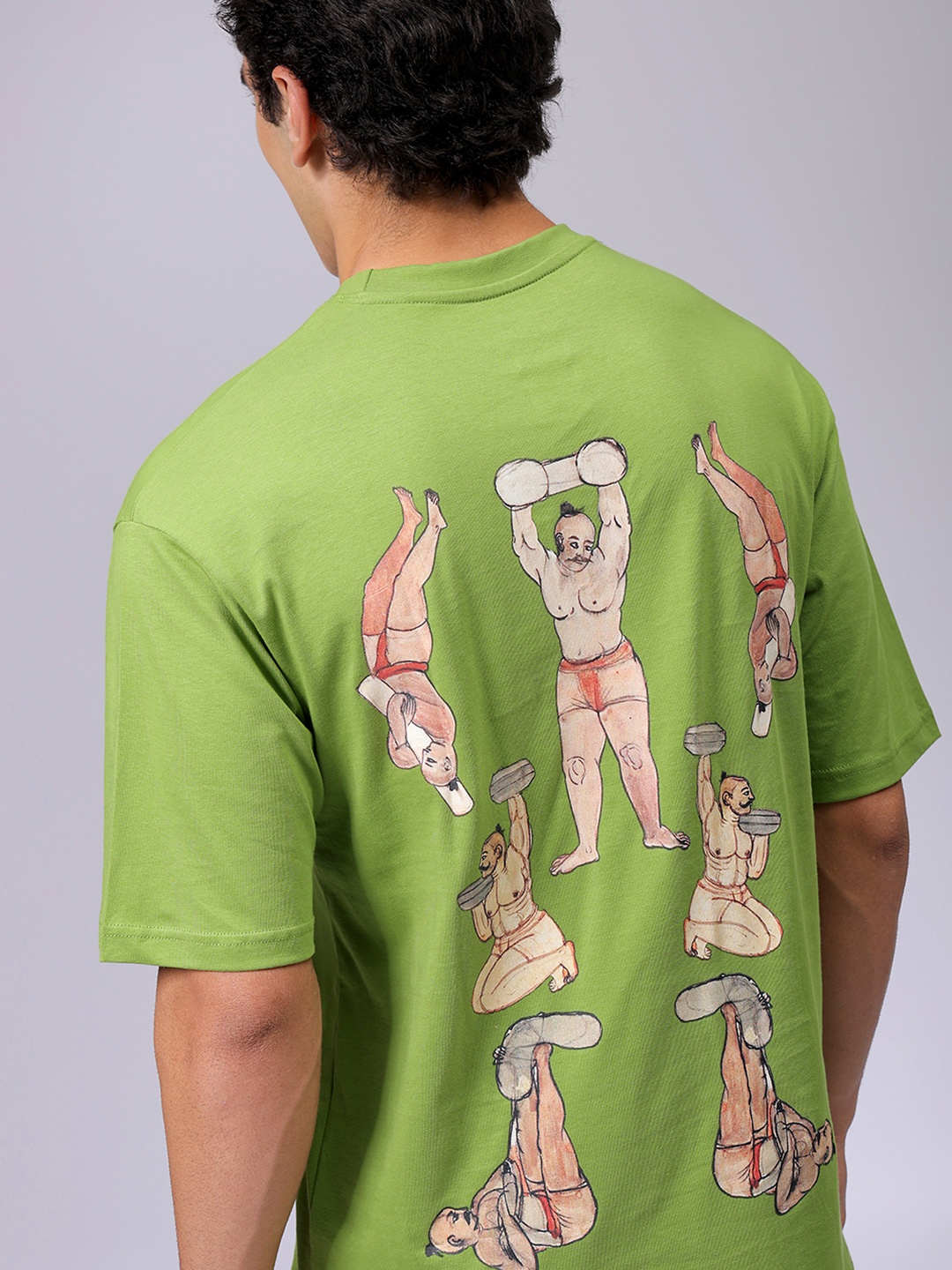 

The Indian Garage Co Men Printed Applique T-shirt, Green
