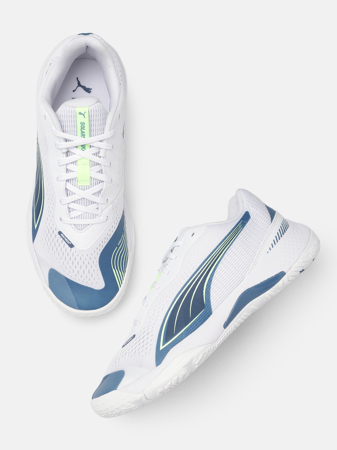 

Puma Unisex Solarstrike III Badminton Non-Marking Shoes, White