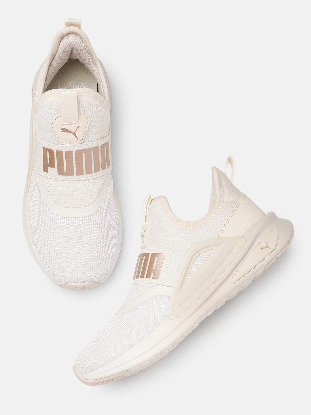 

Puma Unisex SOFTRIDE Enzo Evo Slip-On Running Shoes, Off white