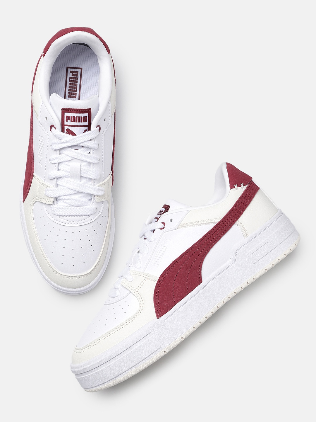 

Puma Unisex CA Pro NBK Perforated Leather Sneakers, White