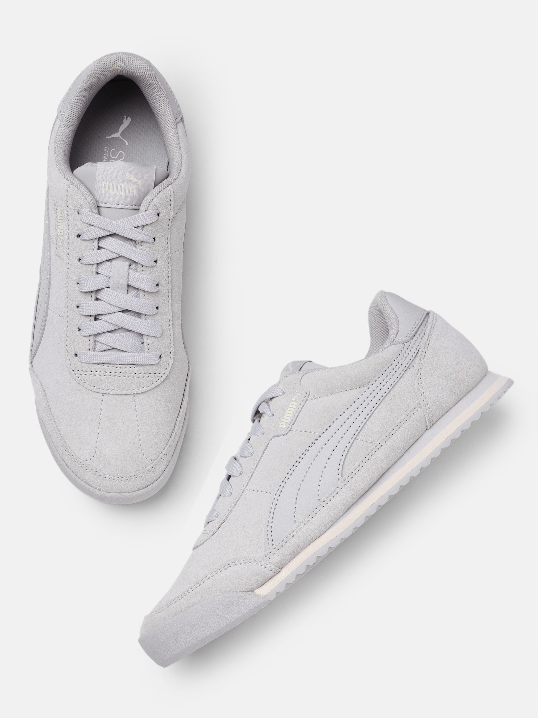 

Puma Unisex PUMA Turino II Suede Leather Sneakers, Grey