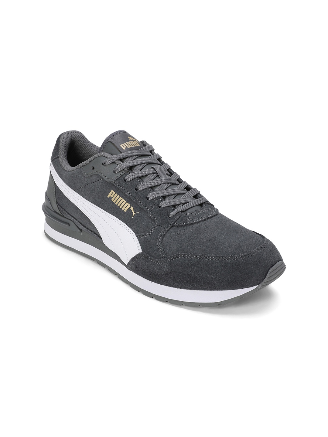 

Puma Unisex ST Runner v4 Suede Colourblocked Sneakers, Grey