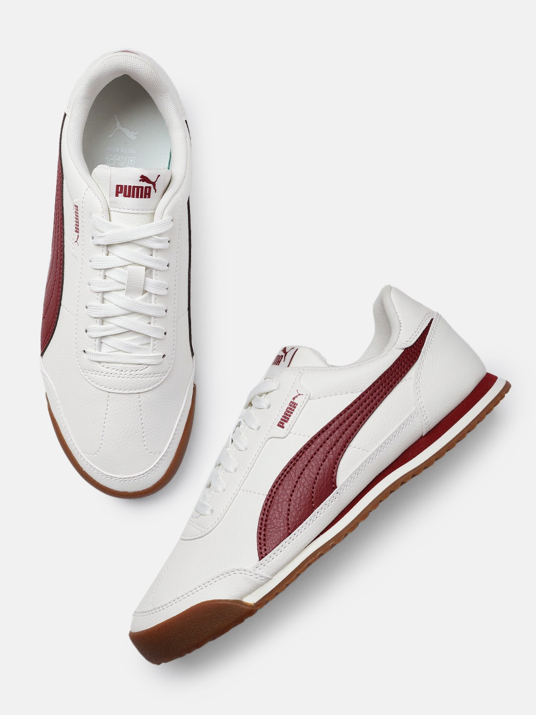 

Puma Unisex Turino II Colourblocked Sneakers, White