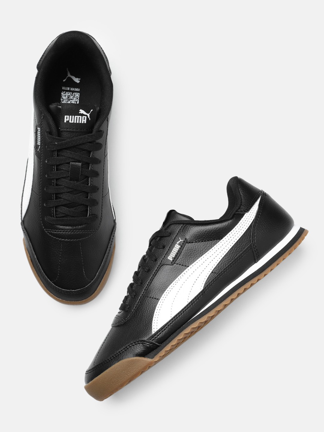 

Puma Unisex Turino II Colourblocked Sneakers, Black