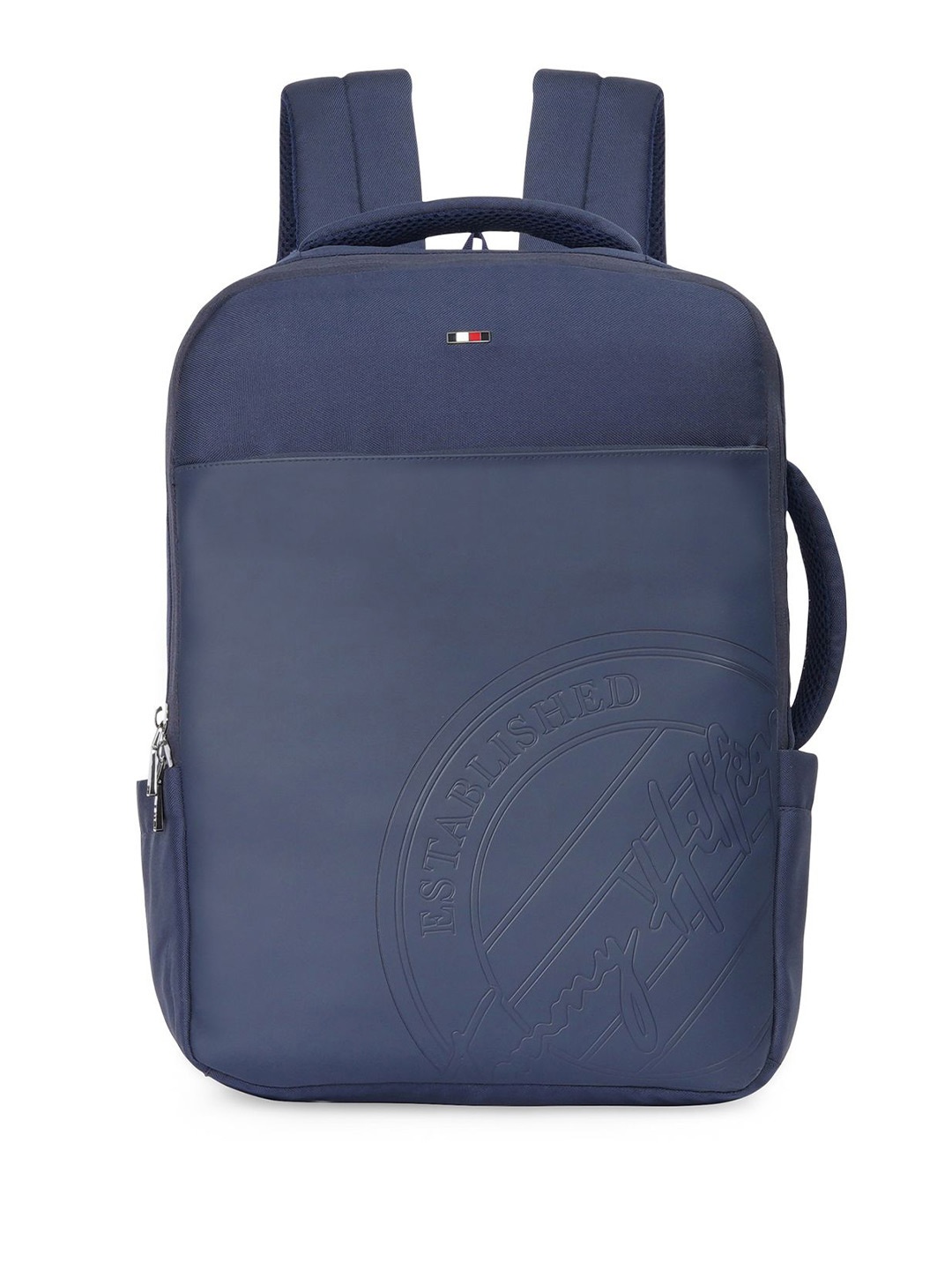 Tommy Hilfiger Unisex Brand Logo Laptop Backpack, Navy blue