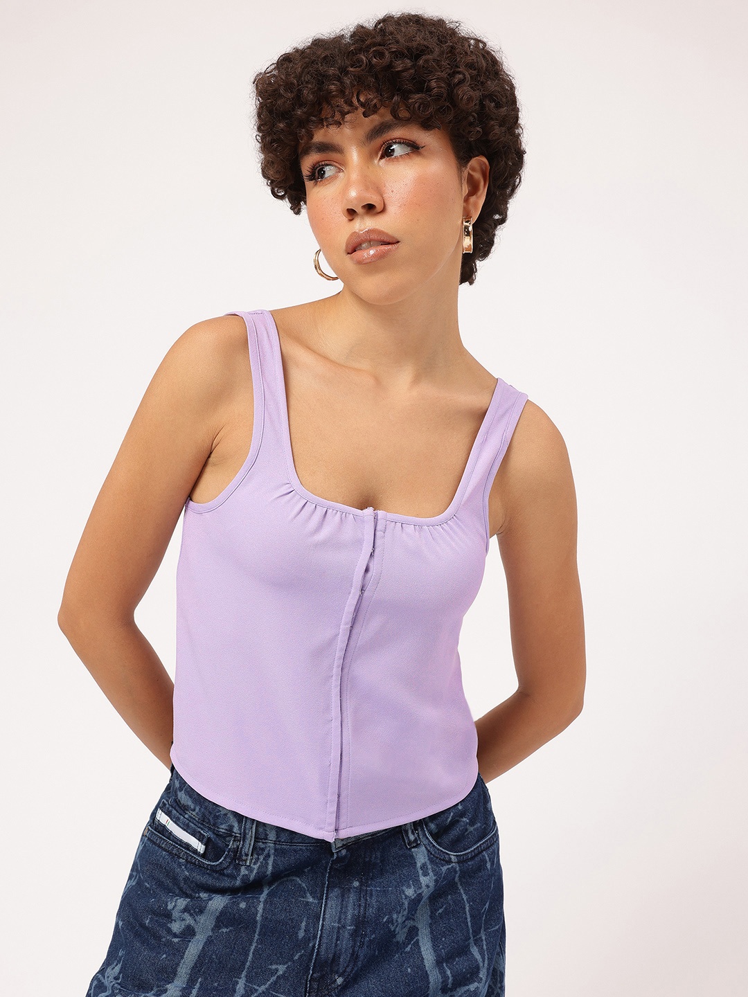 

DressBerry Sleek Sleeveless Top, Lavender