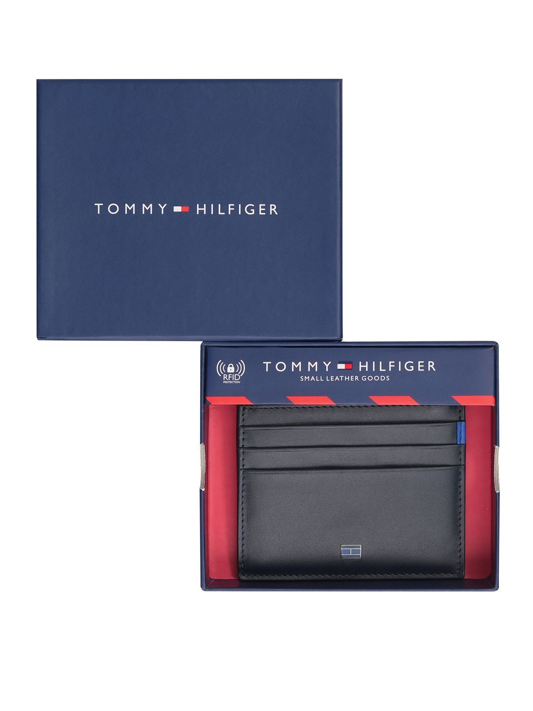 

Tommy Hilfiger Men Leather Card Holder, Navy blue