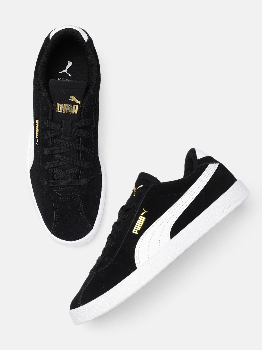 

Puma Unisex PUMA Club II Leather Sneakers, Black