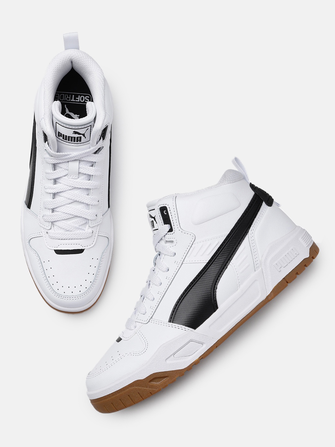 

Puma Unisex Rebound Tech Mid Perforations Sneakers, White
