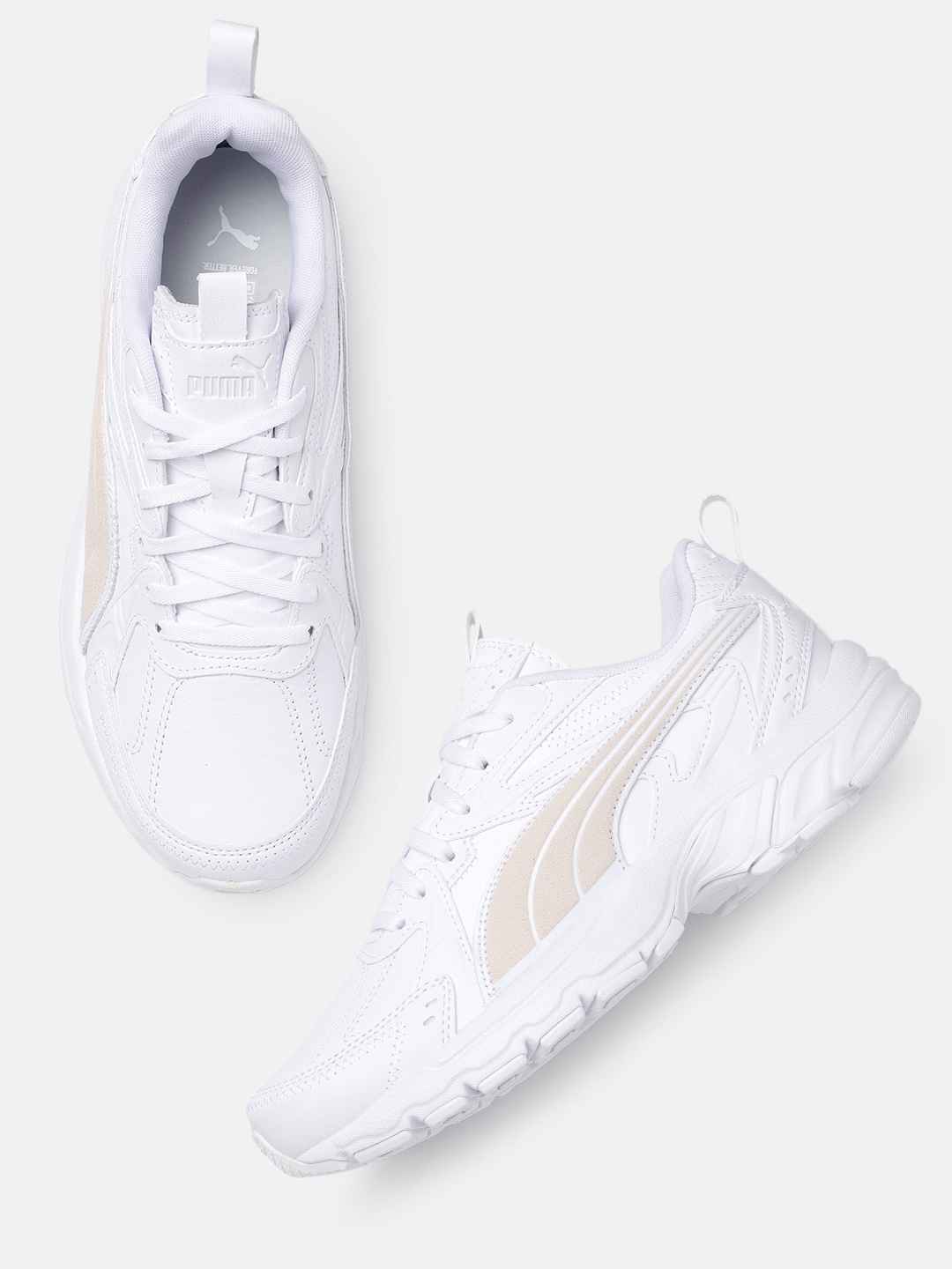 

Puma Unisex Milenio Tech Leather Sneakers, White