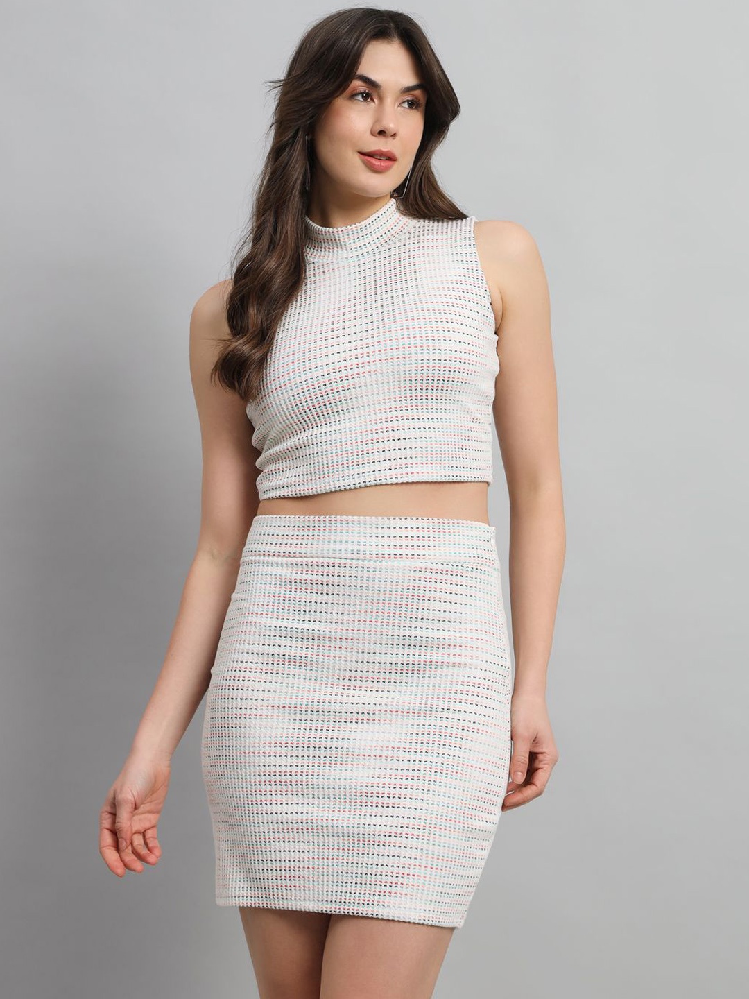 

BAESD Printed Pencil Skirt, White
