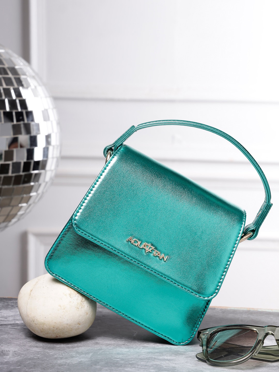 

AQUATAN Women PU Mini Crossbody Strap Handbag, Green