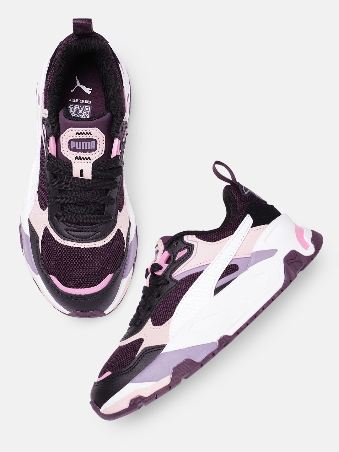 

Puma Women Colourblocked Trinity Sneakers, Purple