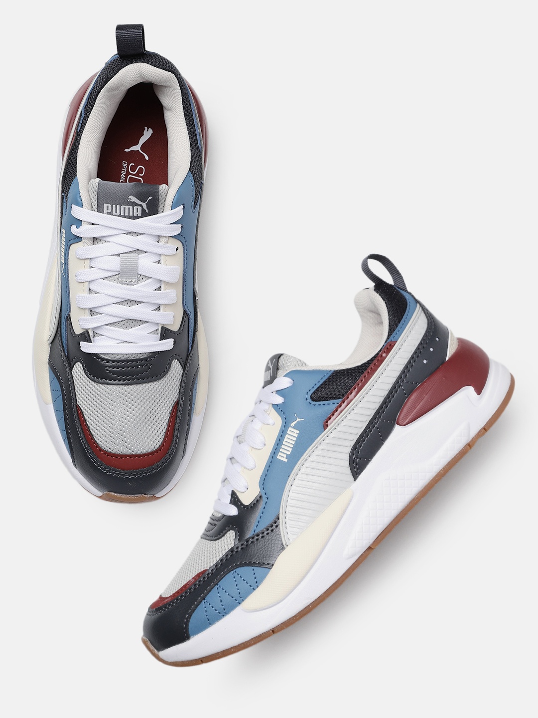 

Puma Unisex X-Ray 2 Square Colourblocked Sneakers, Grey