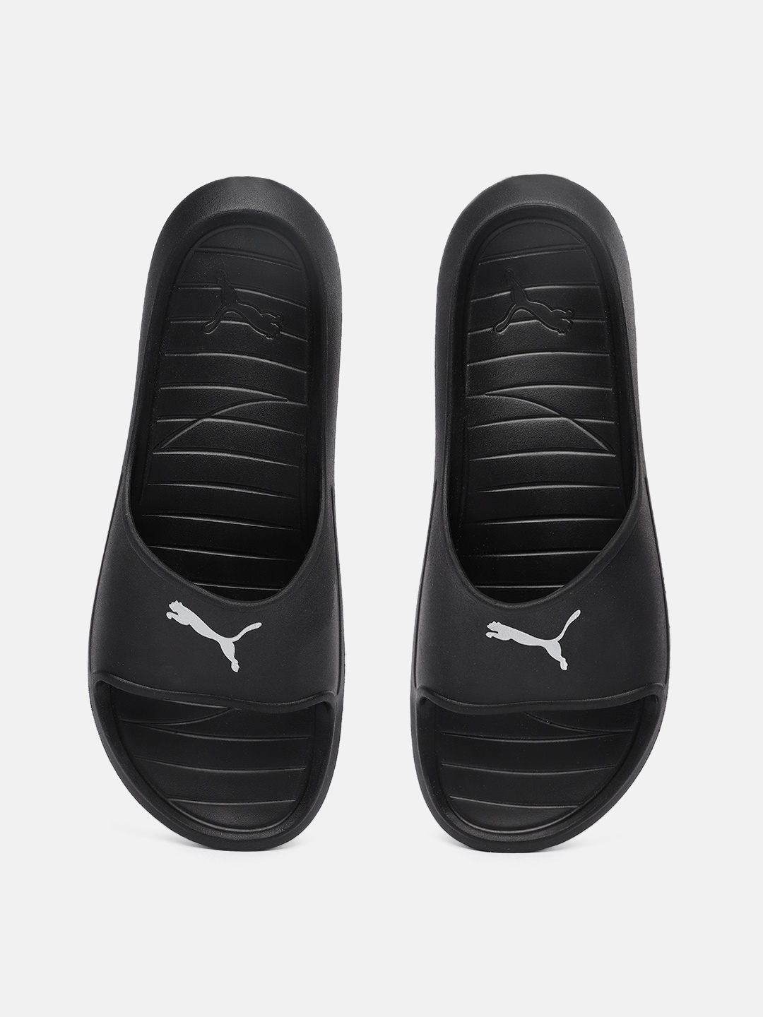 

Puma Unisex Divecat V2 Lite Res Brand Logo Printed Sliders, Black