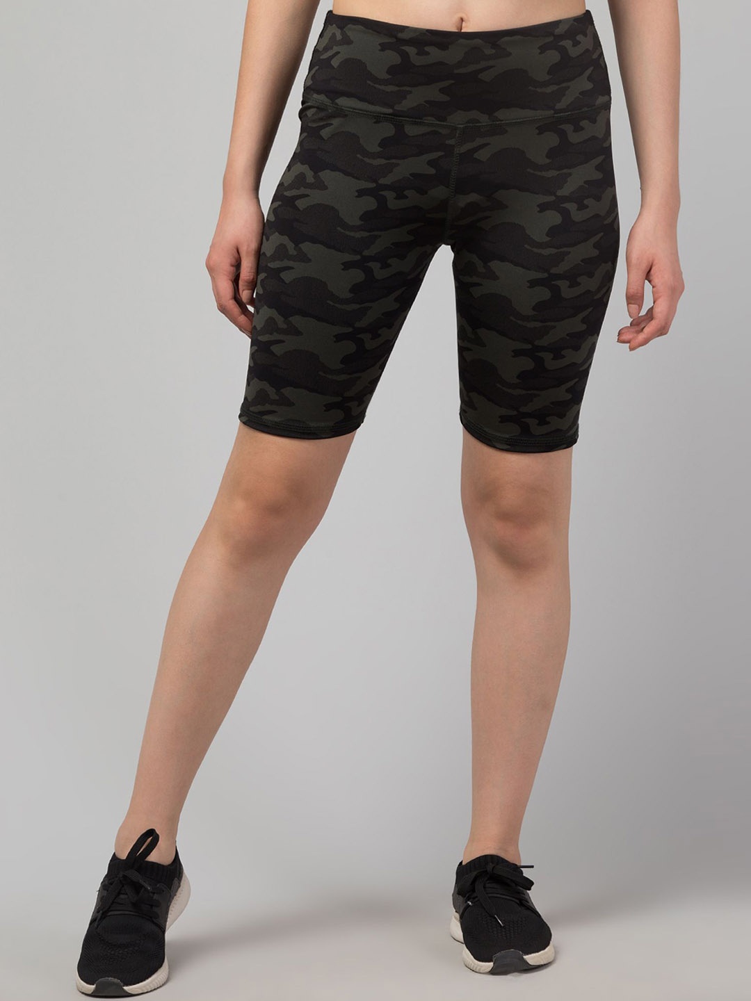 

A-Okay Women Printed Dry-Fit Sports Tights, Black