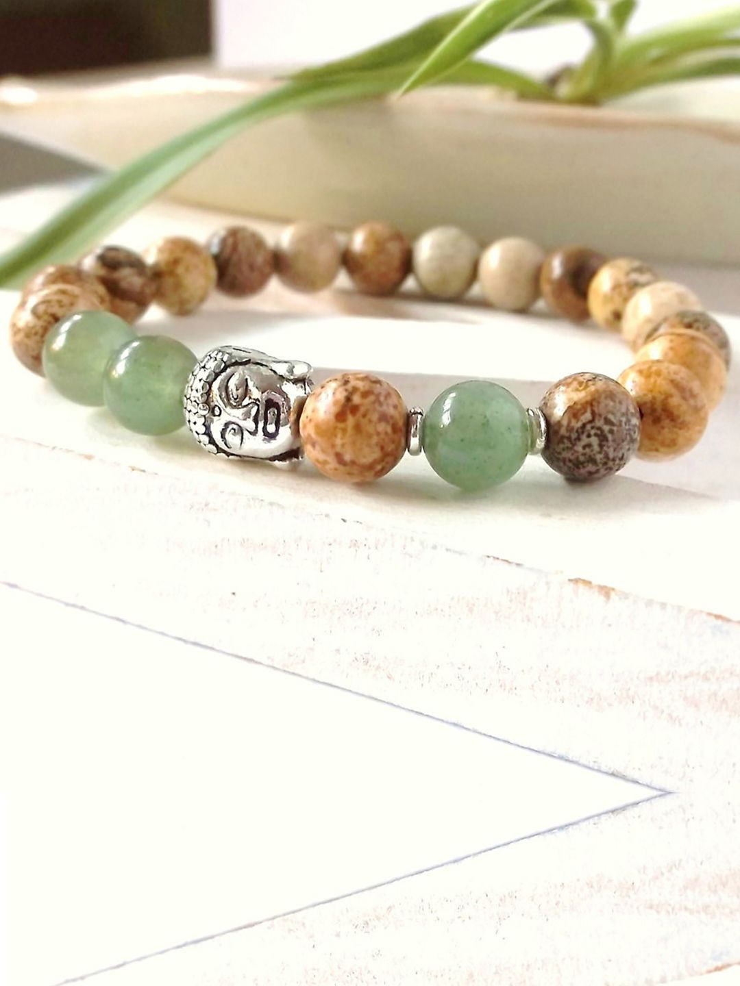 

Young & Forever Unisex Crystals Beaded Charm Bracelet, Cream
