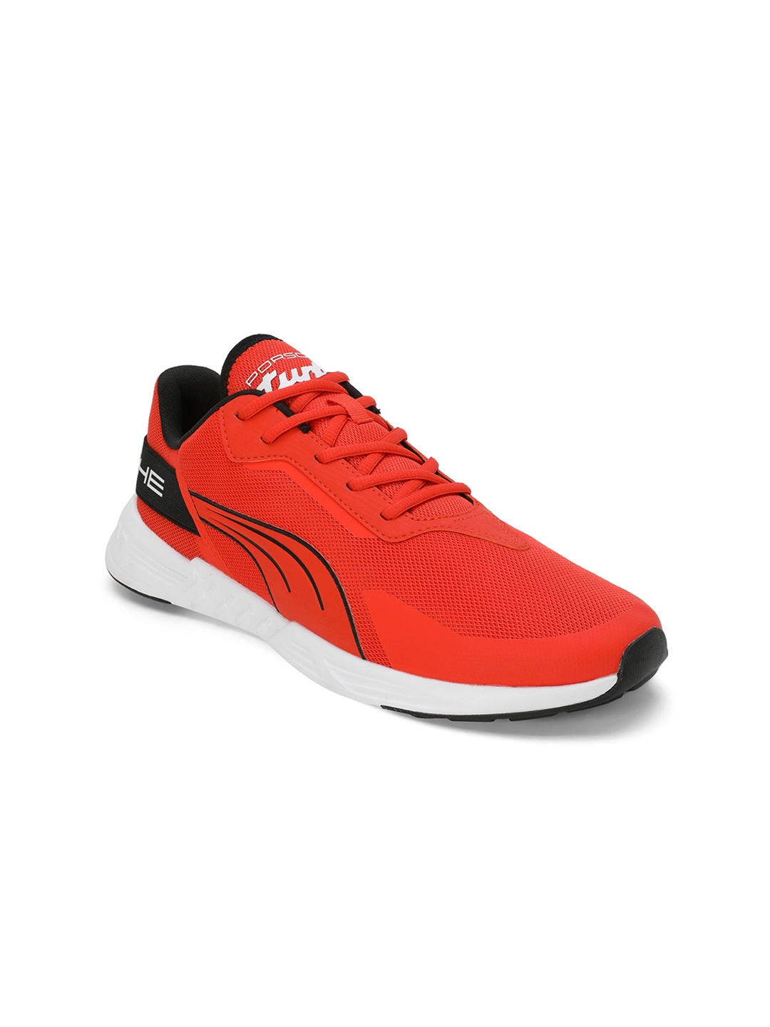 

PUMA Motorsport Unisex Porsche Legacy Tiburion Logo Turbo Striped Sneakers, Red