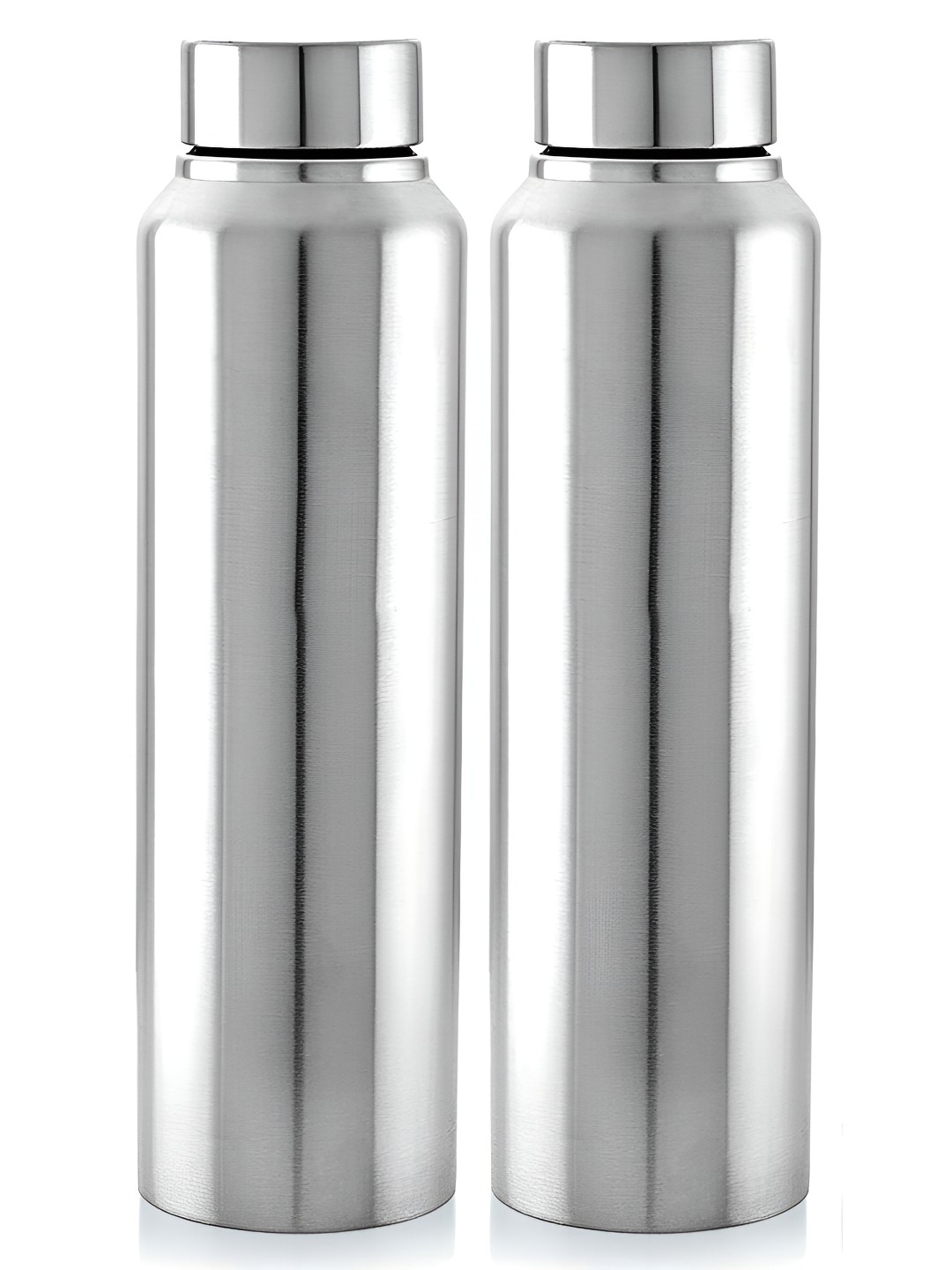 

Kuber Industries Silver-Toned 2 Pieces Stainless Steel Water Bottle 1l