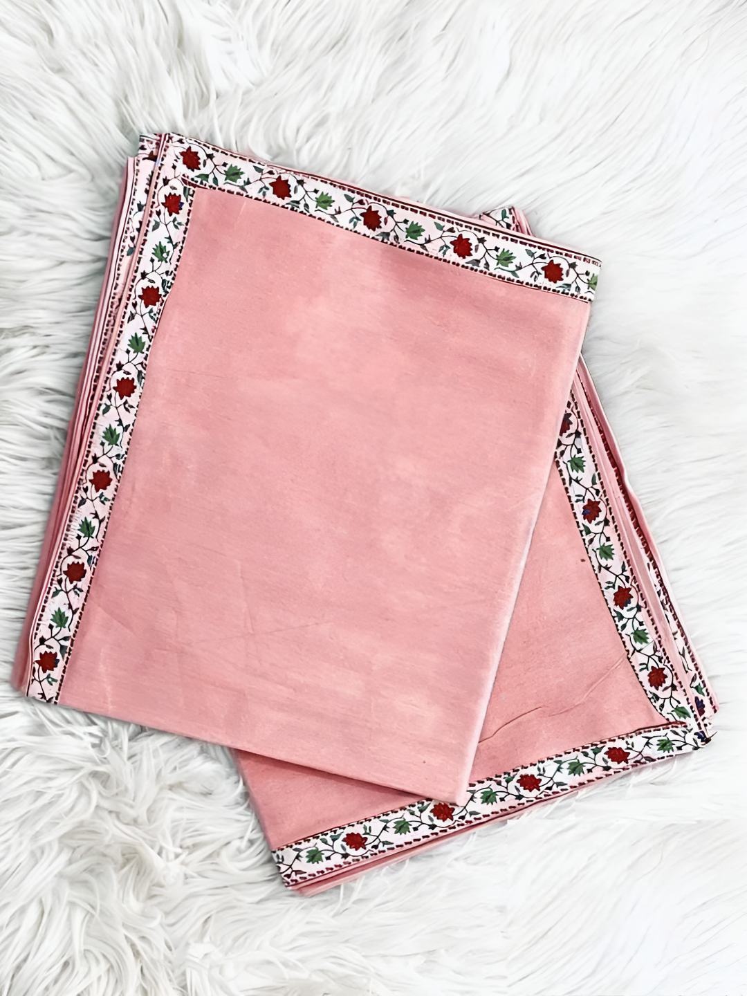 

Bajo's Pink & White 2 Pieces Summer 300 GSM Pure Cotton Single Bed Dohar