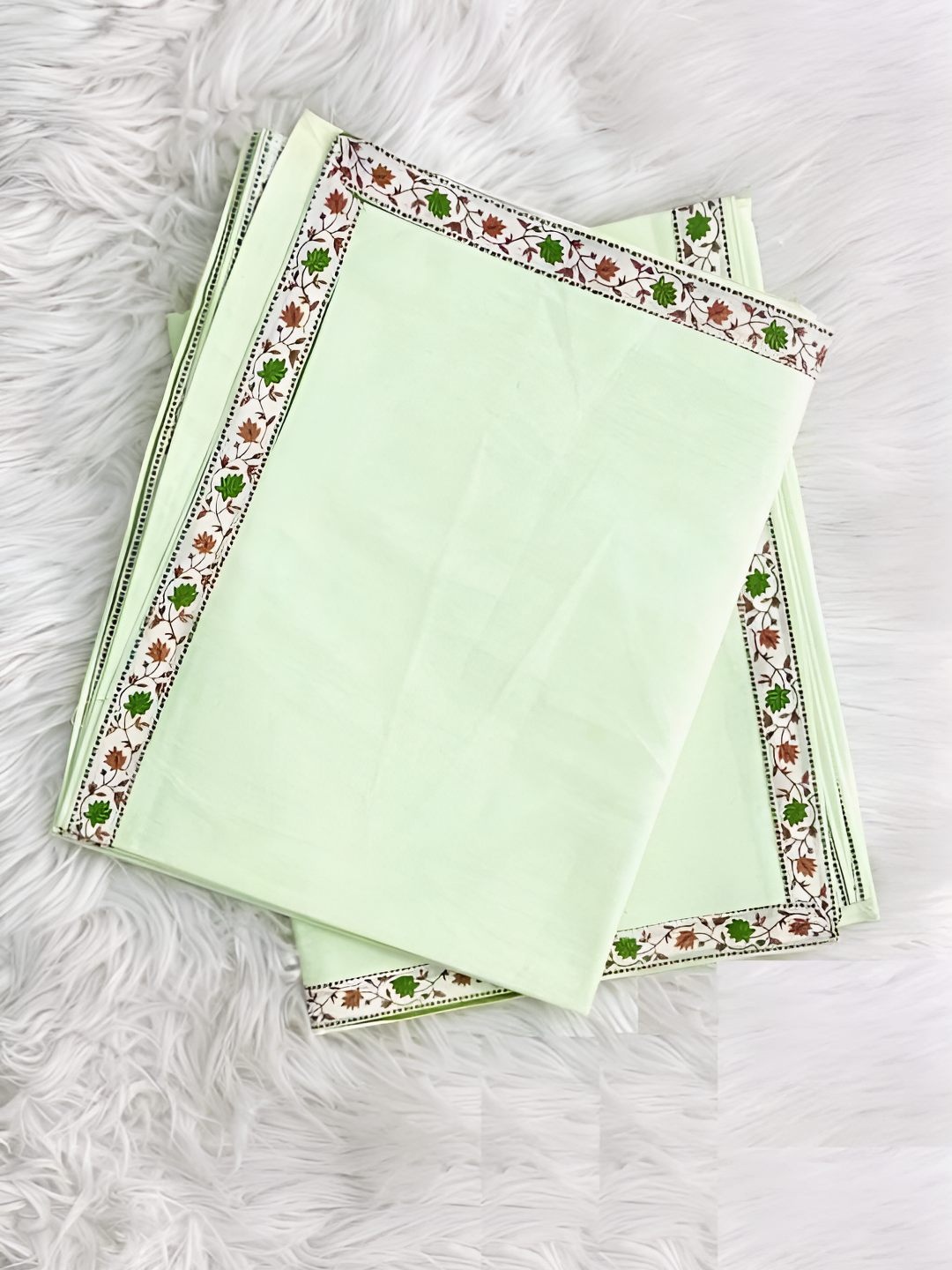 

Bajo's Green & White 2 Pieces Summer 300 GSM Pure Cotton Single Bed Dohar