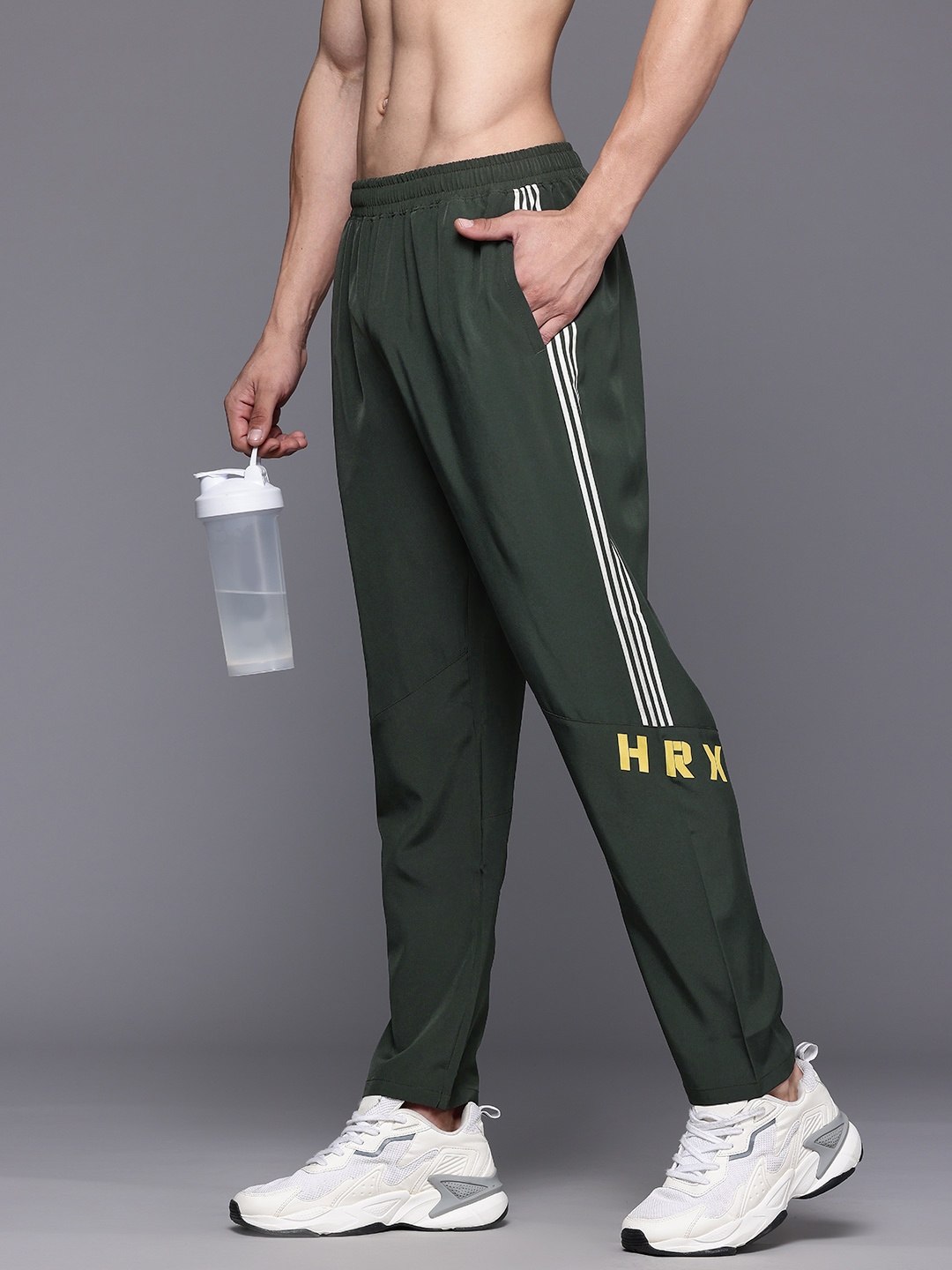 

HRX by Hrithik Roshan Men Rapid Dry Training Trackpants, Olive