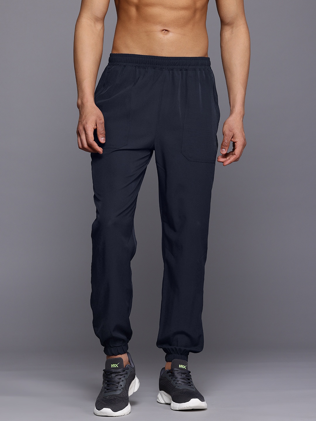 

HRX by Hrithik Roshan Men Running Rapid-Dry Jogger-Style Track Pants, Navy blue