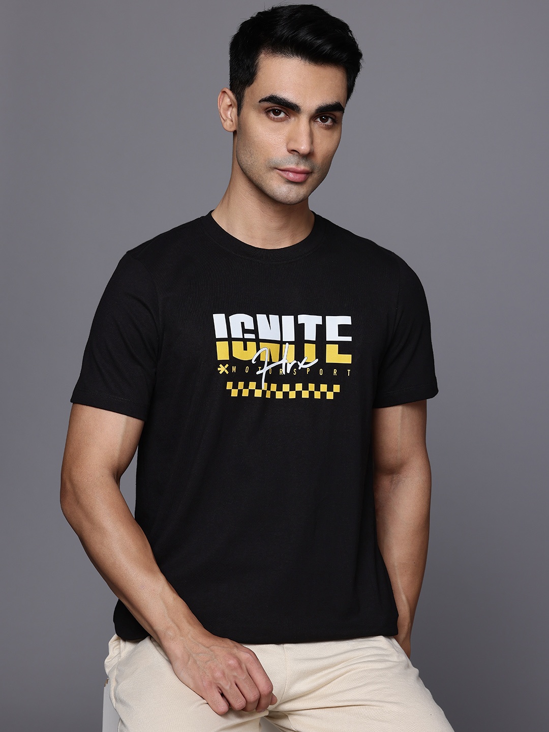 

HRX by Hrithik Roshan Typography Printed Lifestyle T-Shirt, Black