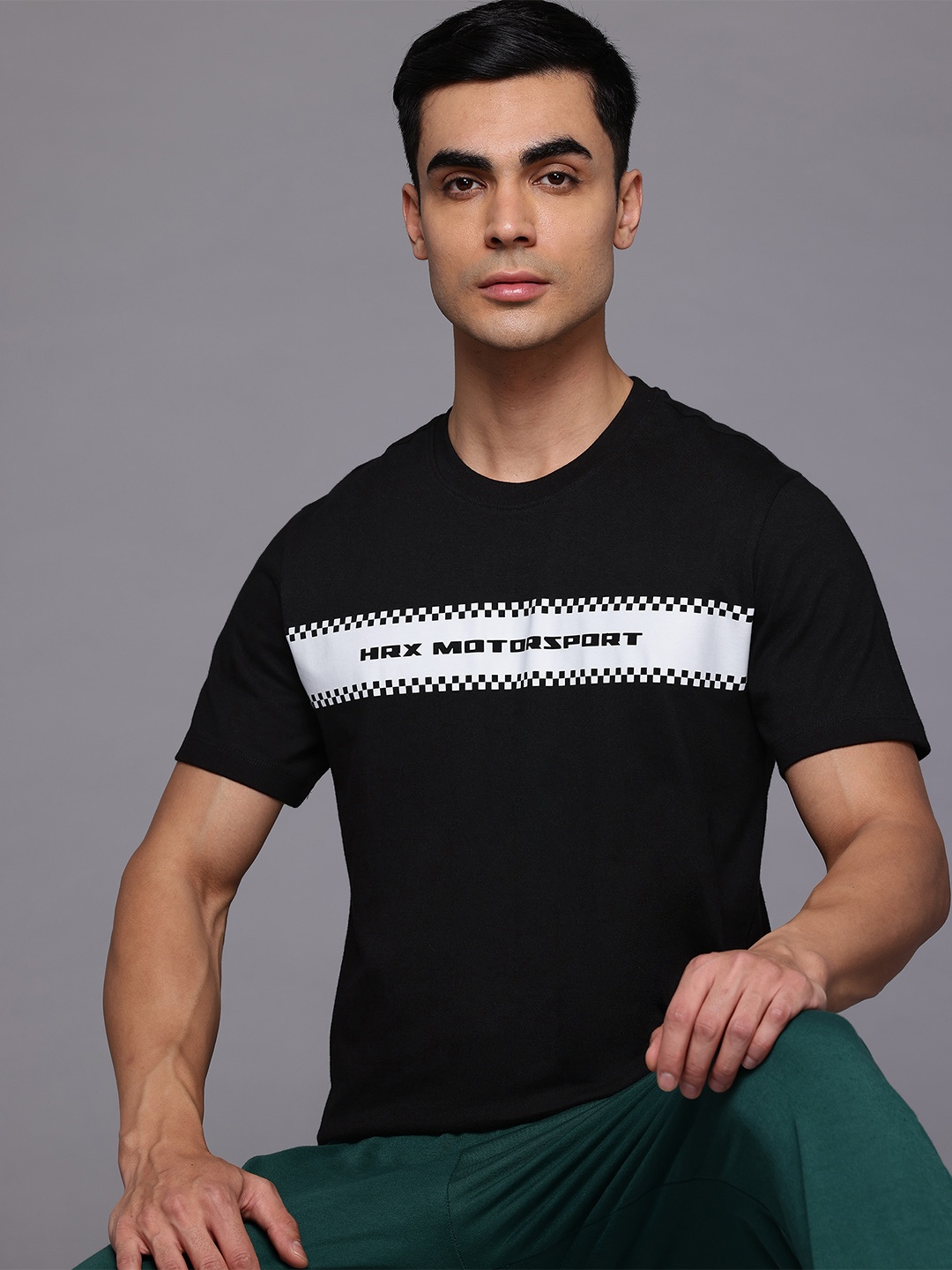 

HRX by Hrithik Roshan Printed Lifestyle T-Shirt, Black