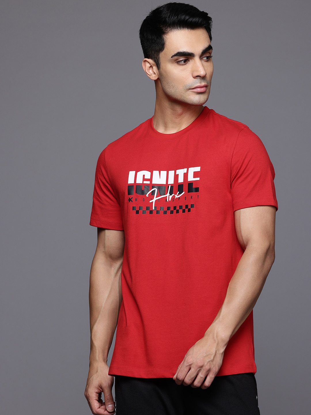 

HRX by Hrithik Roshan Typography Printed Lifestyle T-Shirt, Red