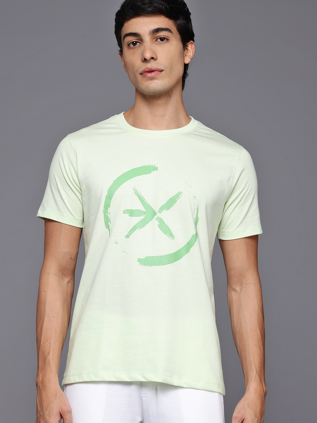 

HRX by Hrithik Roshan Men Typography Printed Yoga T-shirt, Green