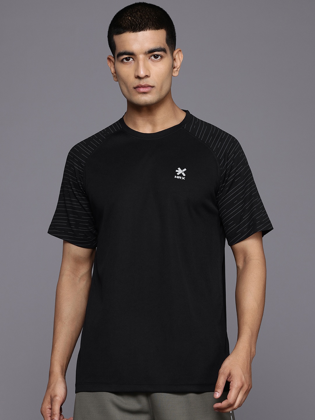 

HRX by Hrithik Roshan Raglan Sleeve Running T-shirt, Grey