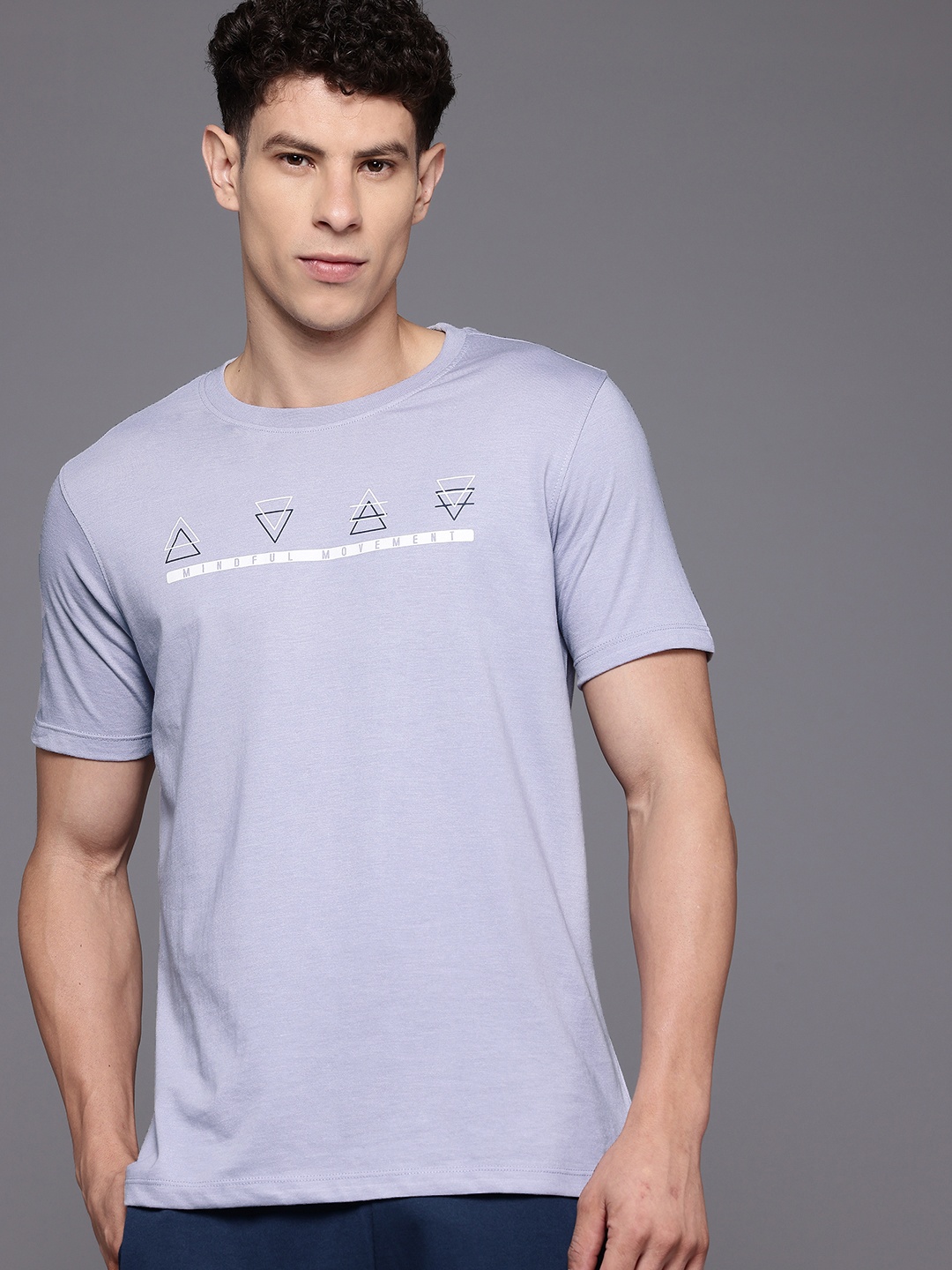 

HRX by Hrithik Roshan Printed Yoga T-shirt, Blue