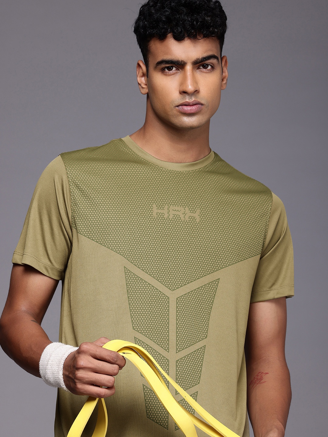 

HRX by Hrithik Roshan Rapid Dry Training T-shirt, Olive