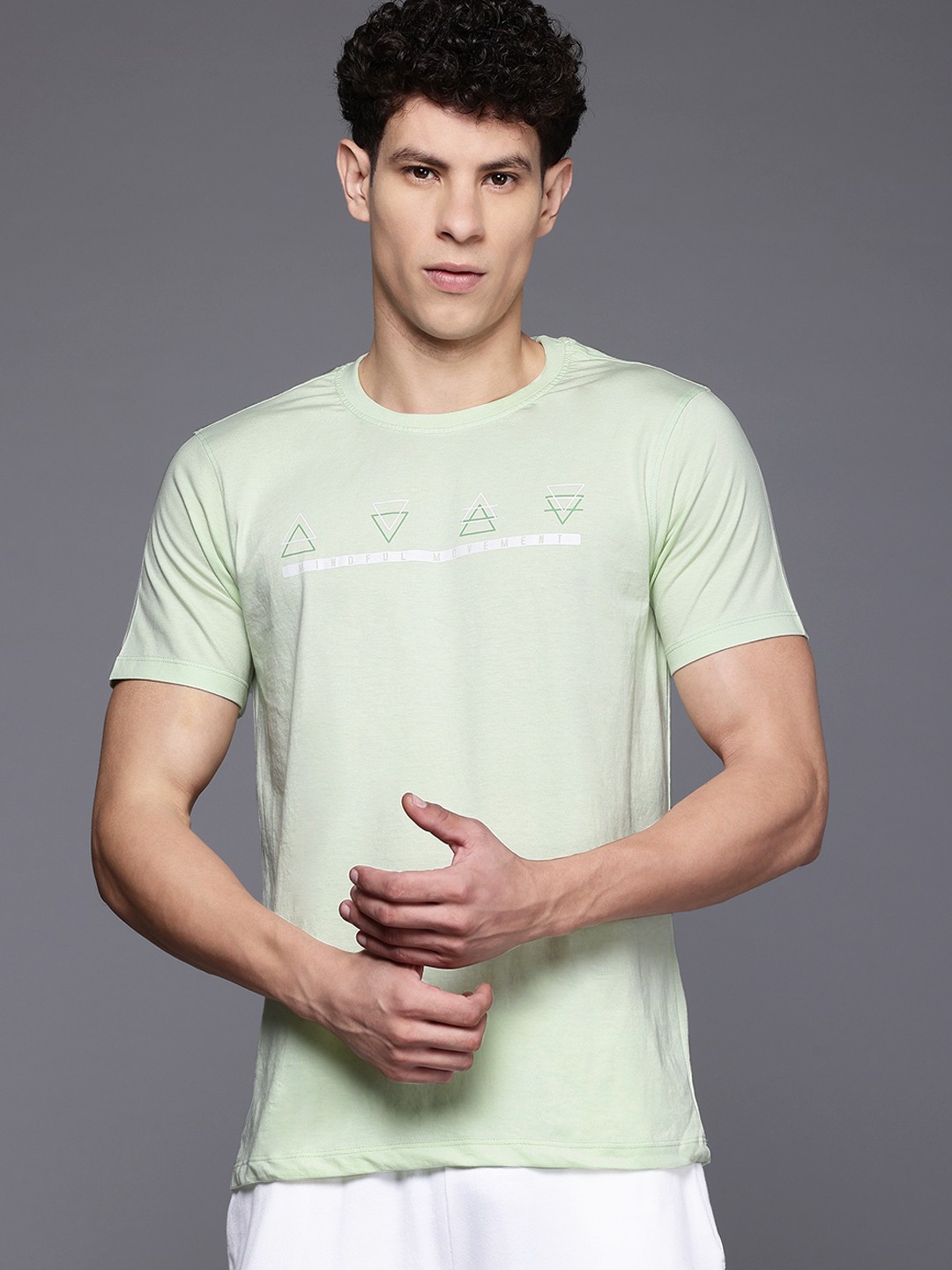 

HRX by Hrithik Roshan Printed Regular Fit Yoga T-shirt, Green