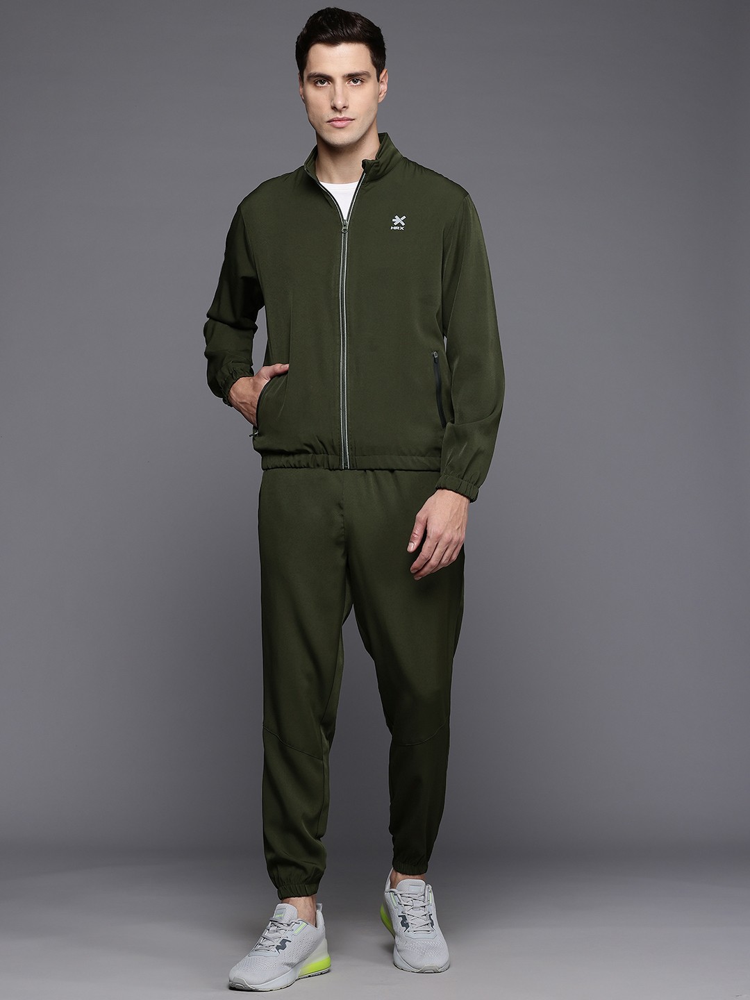 

HRX by Hrithik Roshan Running Tracksuits, Olive