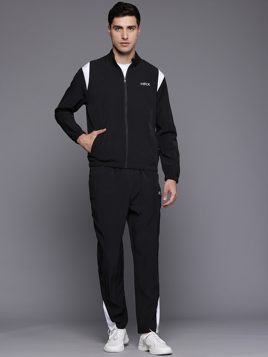 

HRX by Hrithik Roshan Rapid-Dry Training Tracksuit, Black