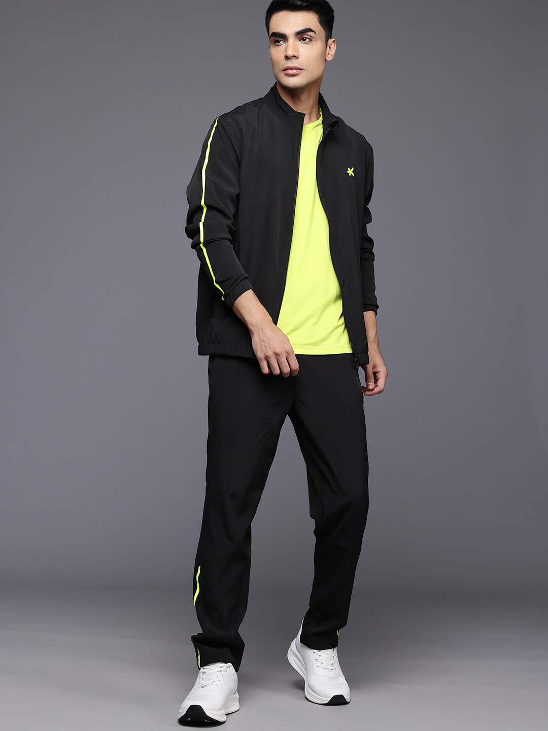 

HRX by Hrithik Roshan Rapid-Dry Running Tracksuit, Black
