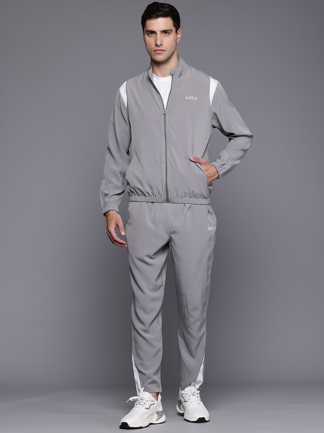 

HRX by Hrithik Roshan Rapid-Dry Training Tracksuit, Grey