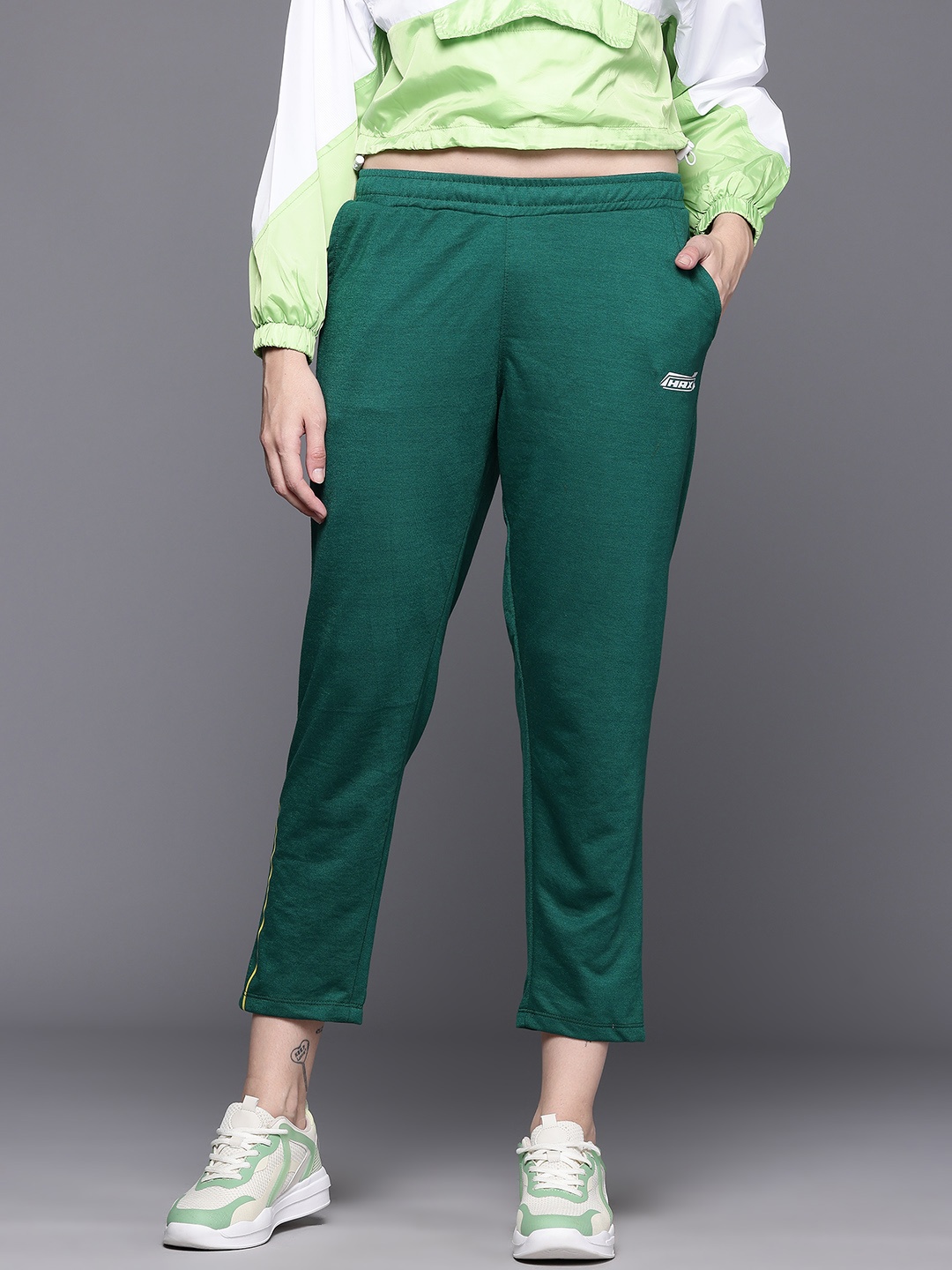 

HRX by Hrithik Roshan Women Women Casual Crop Track Pants, Green