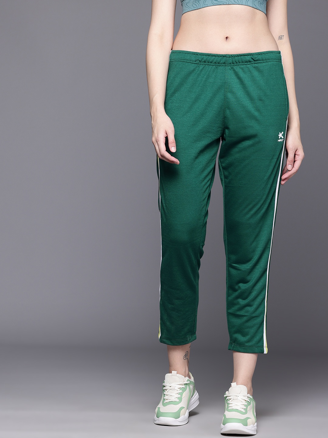 

HRX by Hrithik Roshan Women Casual Crop Track Pants, Green