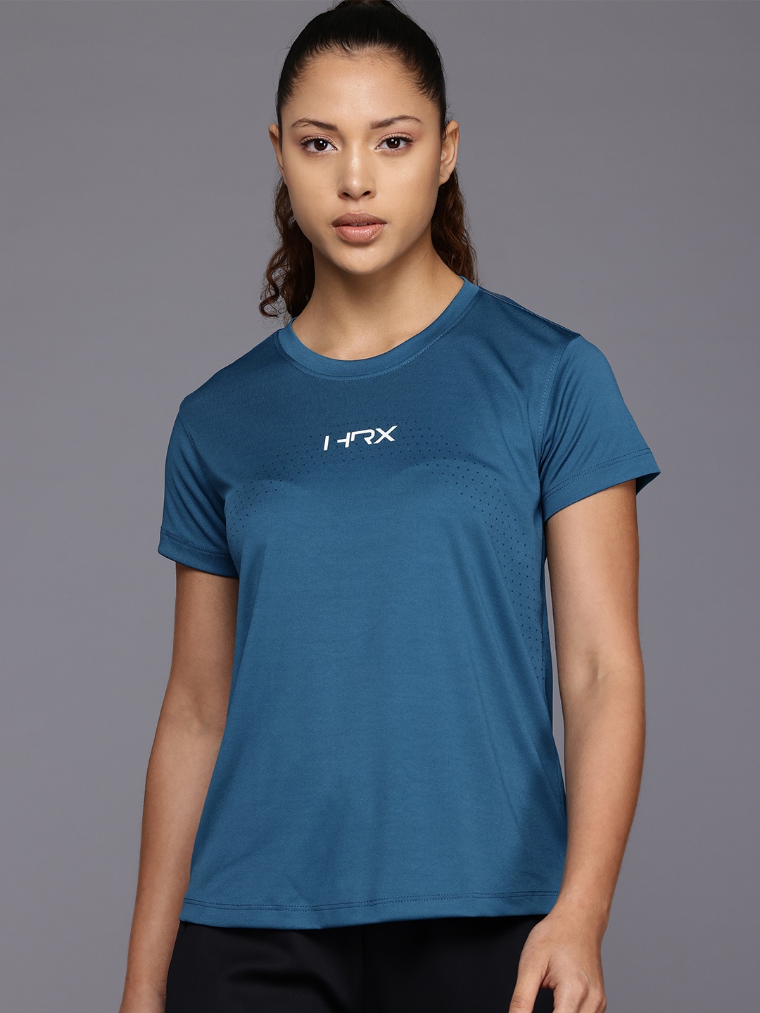 

HRX by Hrithik Roshan Rapid-Dry Training T-shirt, Teal