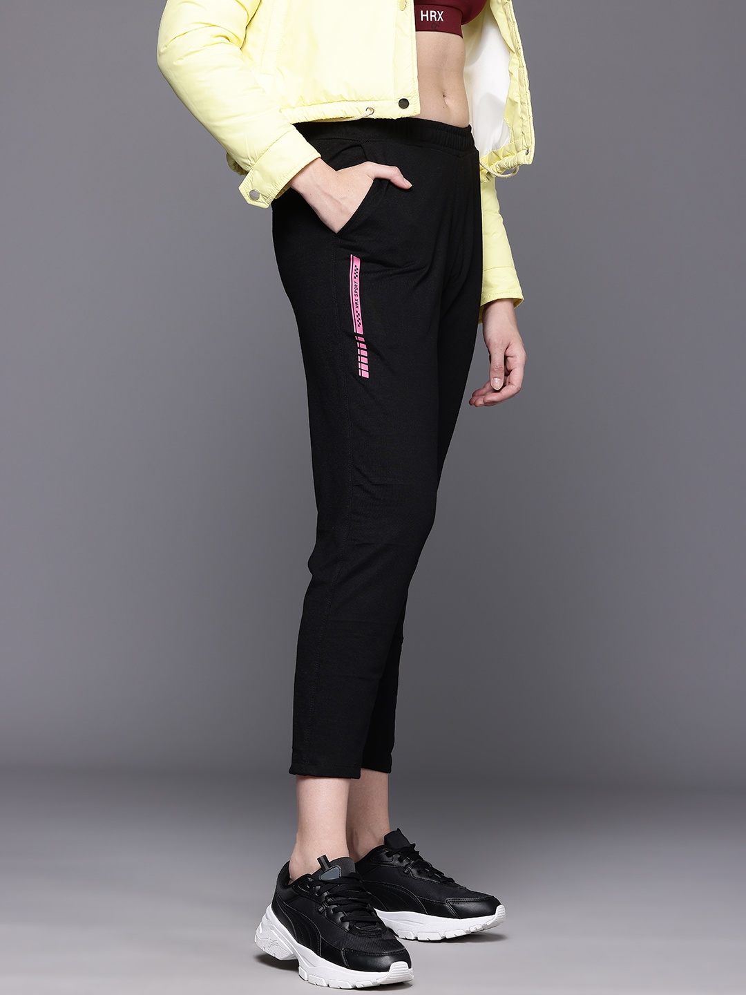 

HRX by Hrithik Roshan Women Lifestyle Track Pants, Black