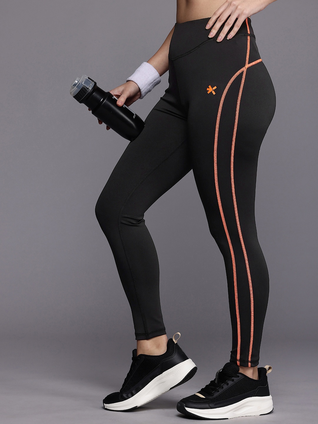 

HRX by Hrithik Roshan Women Performance Bonded Rapid-Dry Training Tights, Black