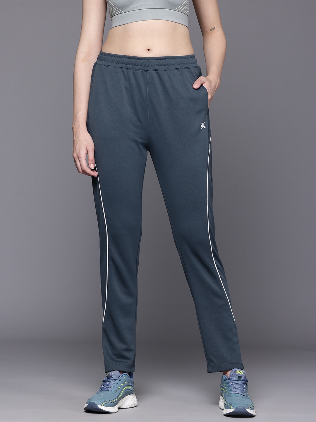 

HRX by Hrithik Roshan Women Rapid-Dry Training Track Pants, Grey