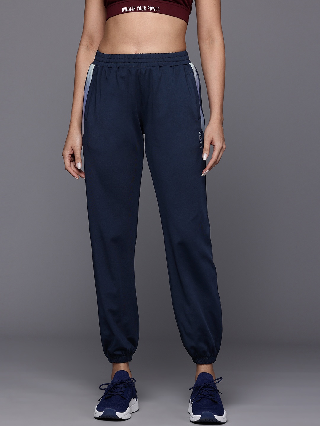 

HRX by Hrithik Roshan Women Rapid Dry Running Joggers, Navy blue