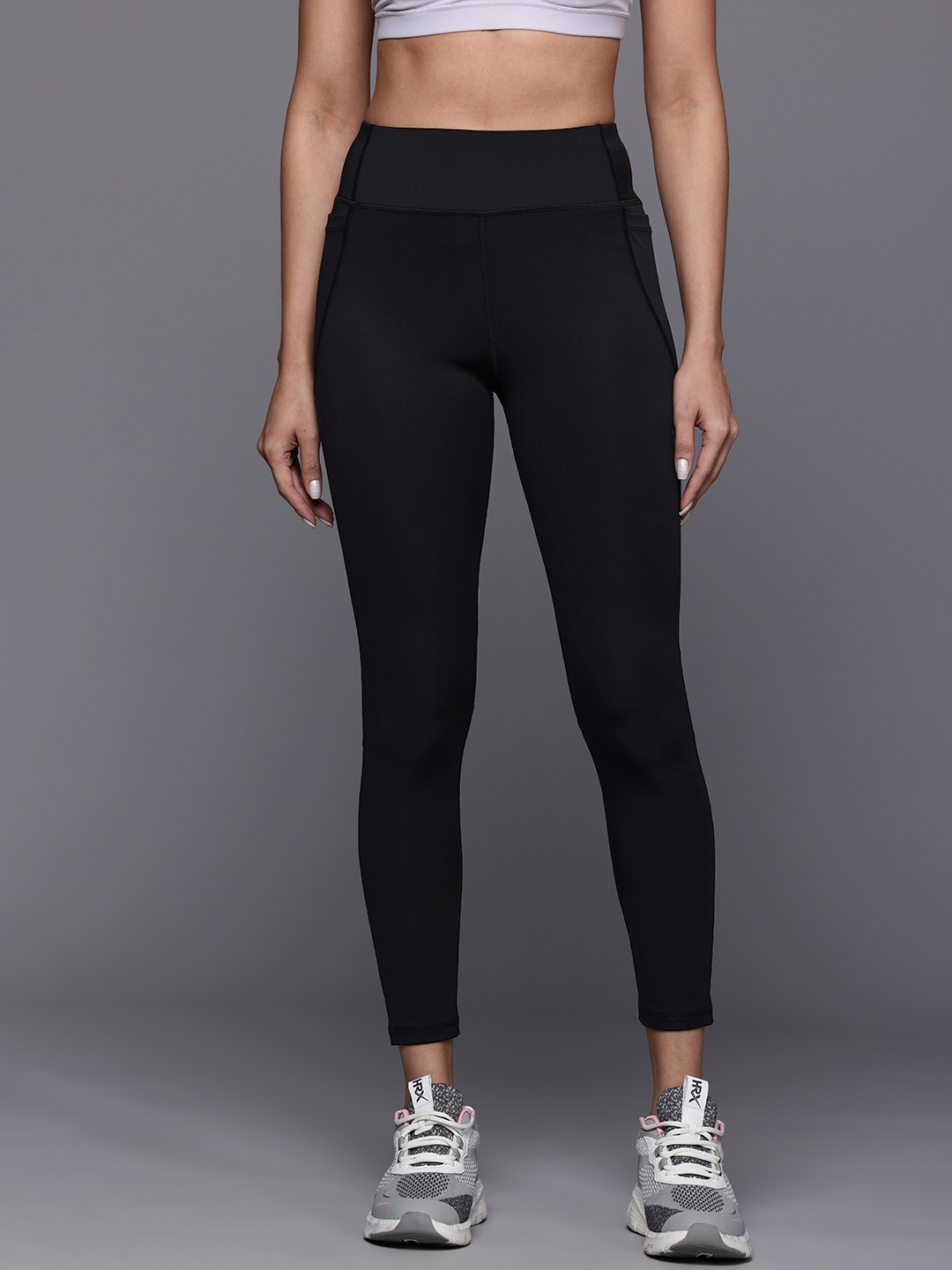 

HRX by Hrithik Roshan Women Rapid-Dry Running Tights, Black